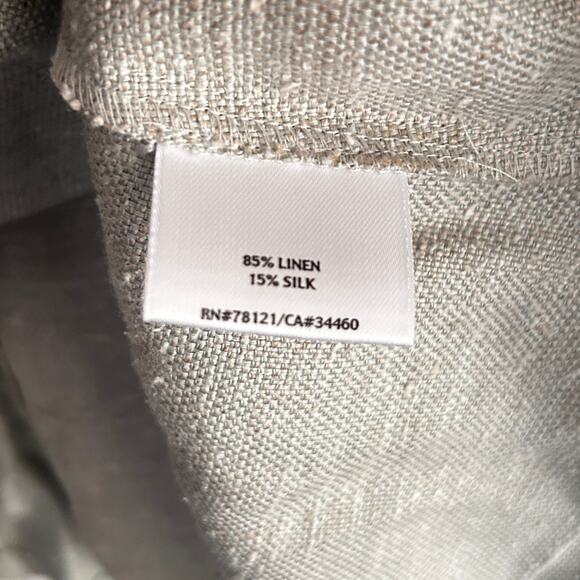 Eileen Fisher Linen Silk Blazer M Sage Green Jacket Coastal Boho Lagenlook - Picture 3 of 7
